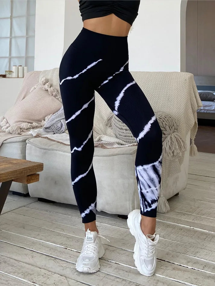 Seamless Tie Dye Leggings Women Sexy Fitness Gym Legging Push up High waist Leggings Sport Pants