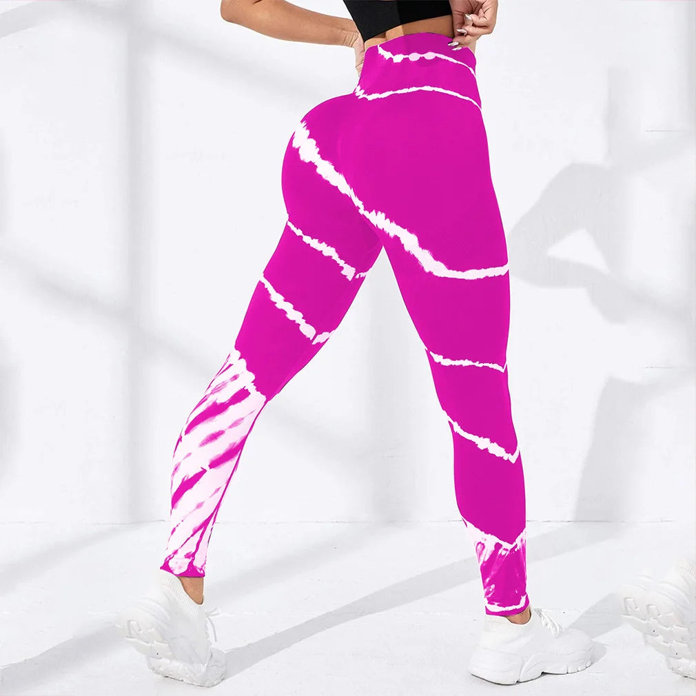 Seamless Tie Dye Leggings Women Sexy Fitness Gym Legging Push up High waist Leggings Sport Pants