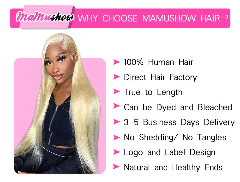 Straight 613 Blonde 13x6 HD Lace Front Wig Human Hair Brazilian Transparent 13x4 Lace Frontal Wigs For Black Women