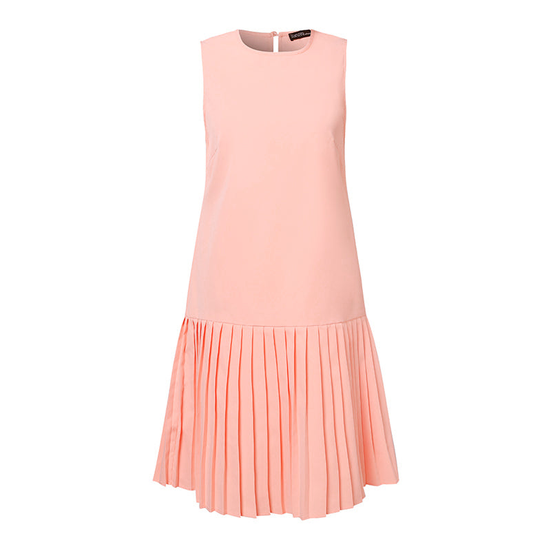 ZANZEA Summer Women Sleeveless Mini Dress Sweety Solid Pleated Short Dresses 2024 Party Elegant Sundress Casual Holiday Vestidos